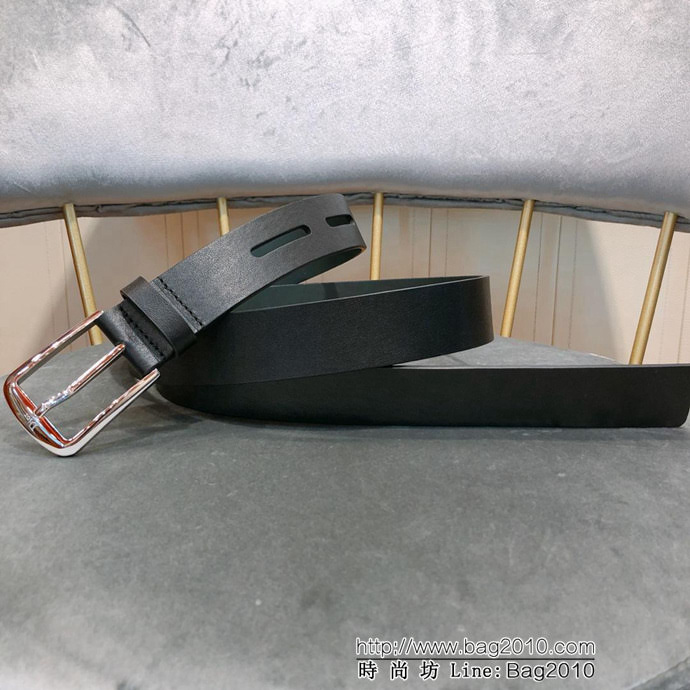 DIOR迪奧 19春秋pre collection經典針扣 走秀新品 情侶款 雙面頭層皮腰帶  xfp1267